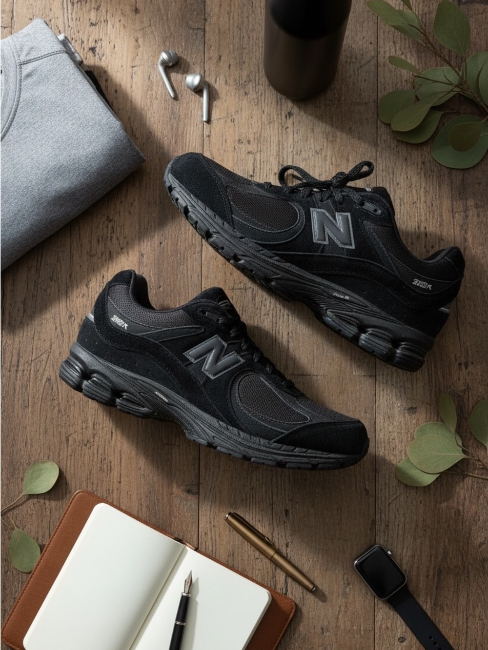 New Balance Men's Black Athletic Running Shoes